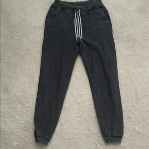 Aerie Charcoal Ribbed Jogger Pants - 100% Cotton